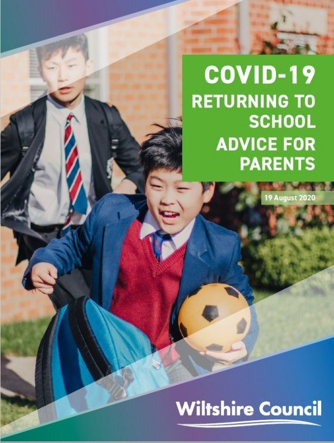 Front cover of Returning to School advice for parents booklet
